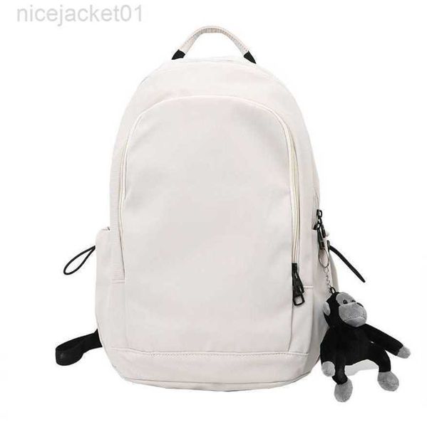 

2023 designer luluslemens bag new backpack student mori harajuku canvas bag fashion traveling backpack for men and women