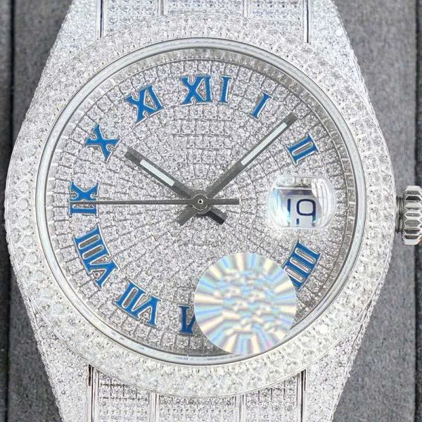 

40mm steel de mechanical classic diamond luxe wristwatch automatic watch strap mens wristwatch stainls sapphire montre wristwatch watch, Slivery;black
