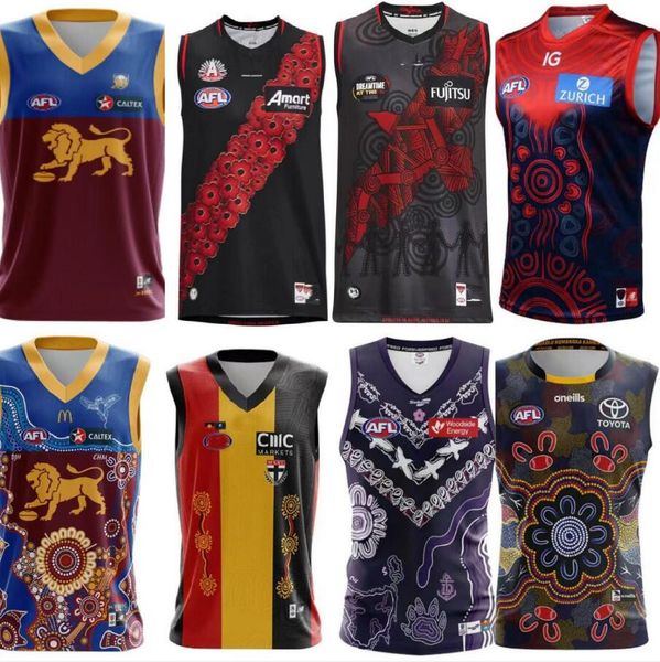 

s-5xl afl jerseys brisbane lions tank gold coast suns hawthorn hawks vest port adelaide crows karnten fremantle dockers shirts, Black;gray