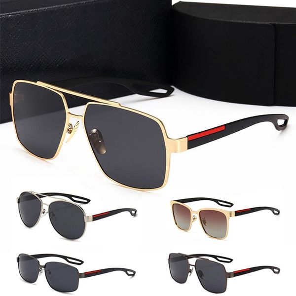 

2022 man designer sunglasses women luxury sun glasses plated square frame brand retro polarized fashion goggle highly quality 17 c259h, White;black