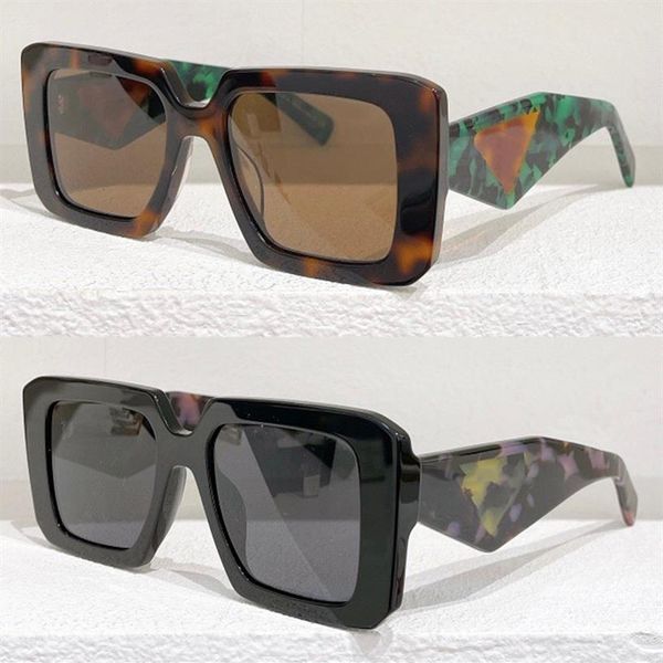 

popular brand symbole designer sunglasses mens womens spr 23y square frame triangle temple design highlights fashion w244r, White;black