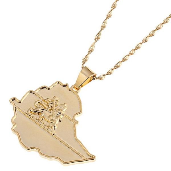 

gold plated enamel map of ethiopian lion pendant necklace africa gold chain necklace map jewelry4867368, Silver