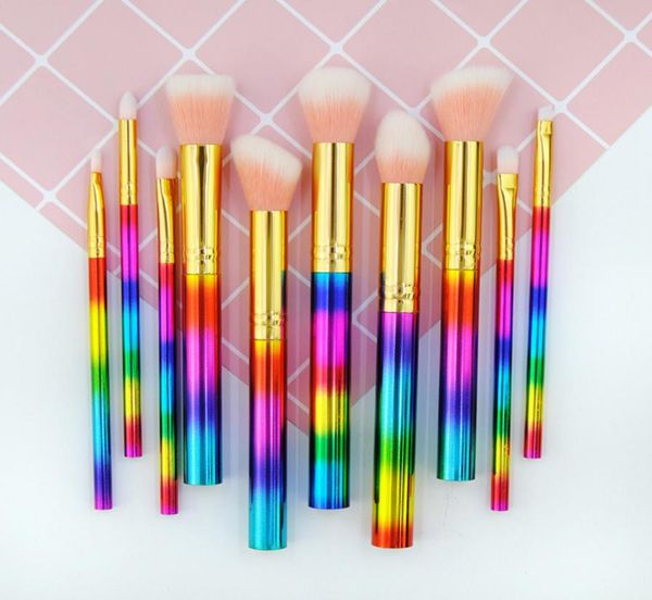 

glitter makeup brushes for foundation powder eyeshadow eyeliner lip highlighter cosmetic brush tools 10pcs make up brush set rra199447741