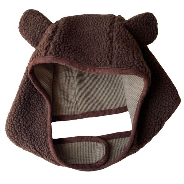 

beanie/skull caps bear ear hooded hat fleece earflap hat autumn winter fashion fleece earflap beanie girls funny bear ear earflap 230822, Blue;gray