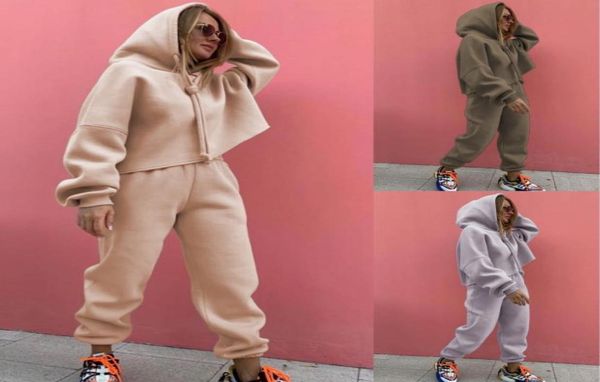 

women039s tracksuits new autumn and winter women039s casual fashion hooded sportswear set33411859642739, Gray