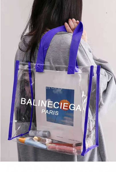 

2023 pvc tote bag handbag shoulder bag designer bag new transparent jelly personality cool mobile phone casual bagsqwertyui45