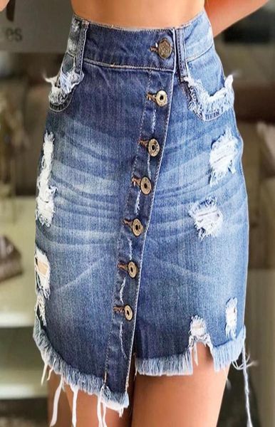 

ebaihui 2021 european american fashion womens skirts temperament package hip skirt casual hole denim shortskirt women039s sol5104064, Black