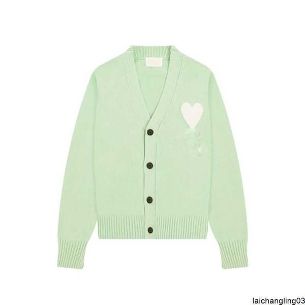 

fashionable paris designer men's sweater amis de coeur macaron love jacquard cardigan for men and womenxbx6, White;black