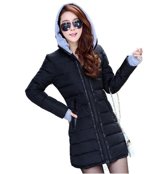 

wholesale women's winter fashion down cotton outwear jacket slim parkas ladies coat ps size xxxl c0202314538, Black;brown