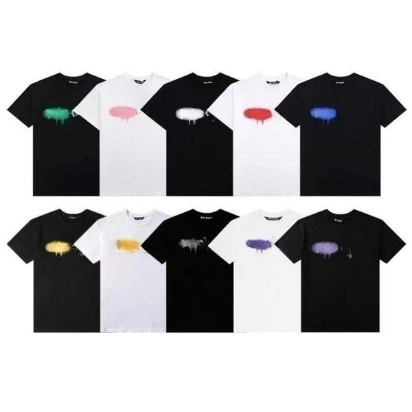 

mens t shirts women designer t-shirts cottons man casual shirt luxurys clothing be all-match street chaoliu t-shirt high-end printing ameri, White;black