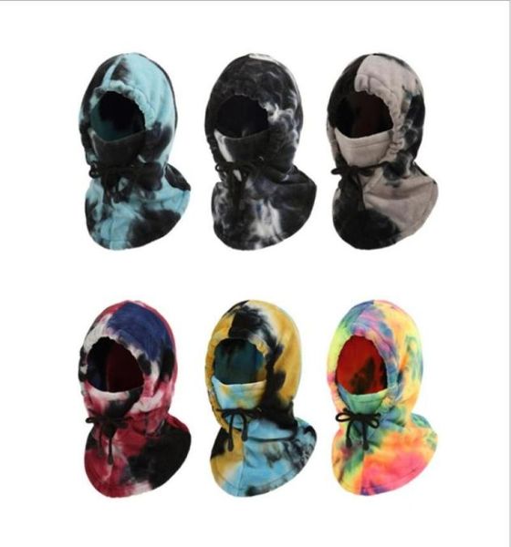 

beanies tie dye cold protection polar fleece balaclava full face cover ski mask keep warm cycling hats9230907