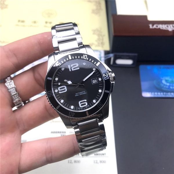 

brand men watches luxury quality 2813 mechanical automatic movement wacth sapphire glass stainless steel waterproof diver wris269s, Slivery;brown