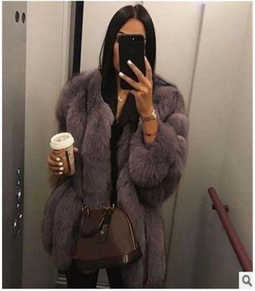 

xury womens velvet coats fashion trend cardigan faux fur long sleeve thick warm coat designer female winter new casual ps size outerwear5969, Black