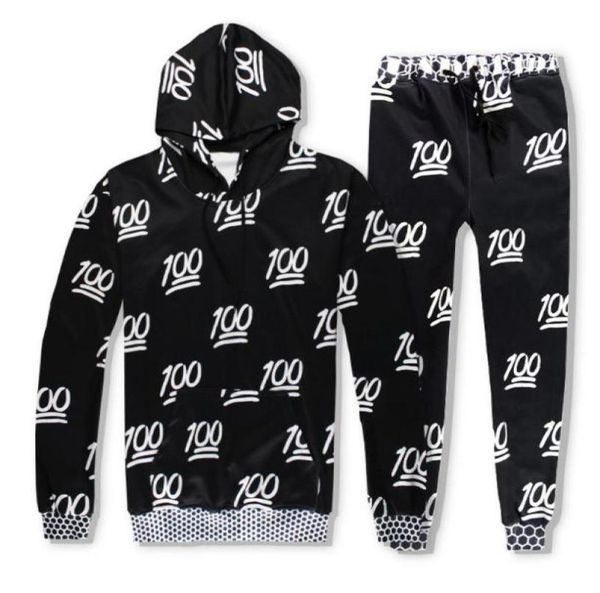 

new mens autumn winter print pullover sweatshirt pants sets sport suit tracksuit training gym fitness tracksuits running set8079706, Gray