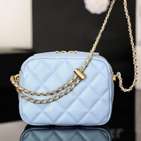 

designer camera bags 10a mirror quality chain shoulder handbag 18cm with box c035210c