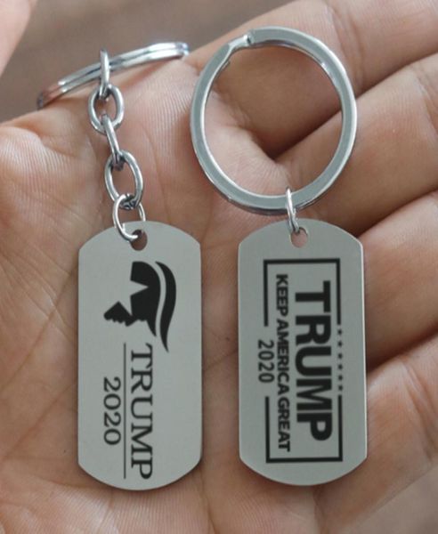 

6 style trump 2020 keychains pendant president election stainless steel keyring keep make america great key chain fashion jewelry 1674640, Red;brown