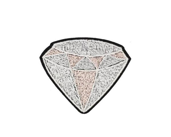 

10pcs silvery diamond badge patches for clothing bags iron on transfer applique patch for jacket jeans sew on embroidery badge diy5424610, Black