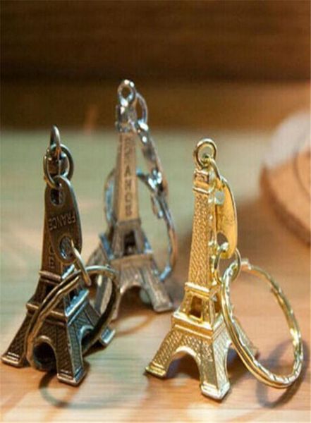 

couple lovers key ring advertising gift keychain alloy retro eiffel tower key chain tower french souvenir paris keyring for cars a7098041, Slivery;golden