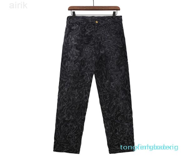 

design fashion 22ss men jeans classic pattern print pants slim fit motorcycle bikers trousers cool hip hop straight trouser high q6019762, Blue