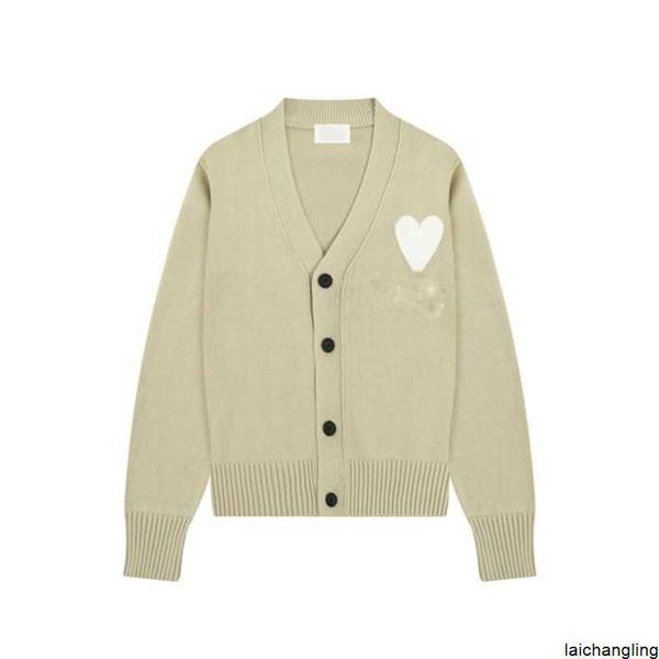 

fashionable paris designer men's sweater amis de coeur macaron love jacquard cardigan for men and womenq9bn, White;black