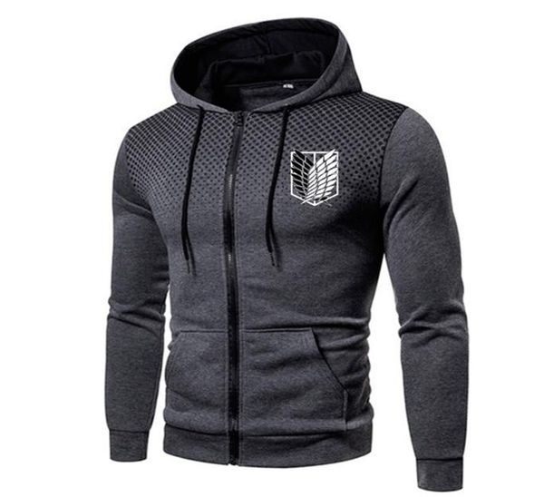 

mens hoodies sweatshirts high street plus velvet digitaprint polka dot mens hoodie attack on titan outdoor street sports zipper sweatshirt 2, Black