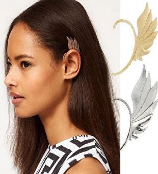 

fashion punk metal fairy ear hook elves wings ear cuff earrings no pierced women 24pcslot5508950, Silver