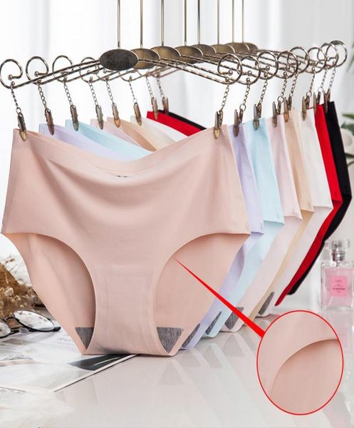 

women039s panties women39s ice silk seamless underwear girl lingerie breathable comfort briefs large size women underpa7986594, Black;pink