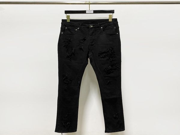 

original designer denim pants rick jeans for men oversized ro pants owens men hiphop streetwear men clothing9573111, Blue