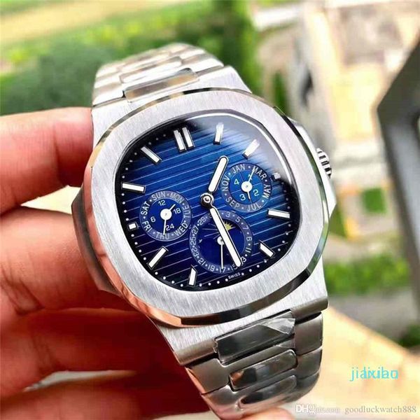 

designer watch sport elegance series 5740 automatic mechanical stainless steel men's watch 40mm fashion sport watch187g, Slivery;brown
