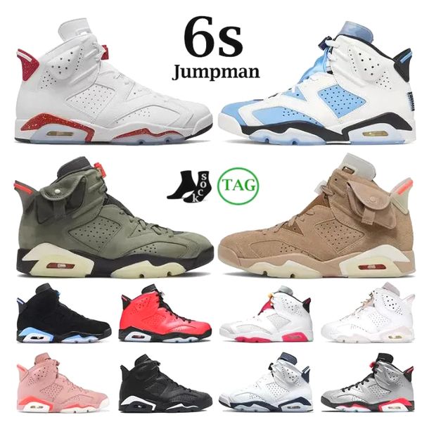 

2023 new men women 6s basketball shoes jumpman 6 red oreo unc white midnight navy british khaki olive black cat bordeaux bred tinker mens tr