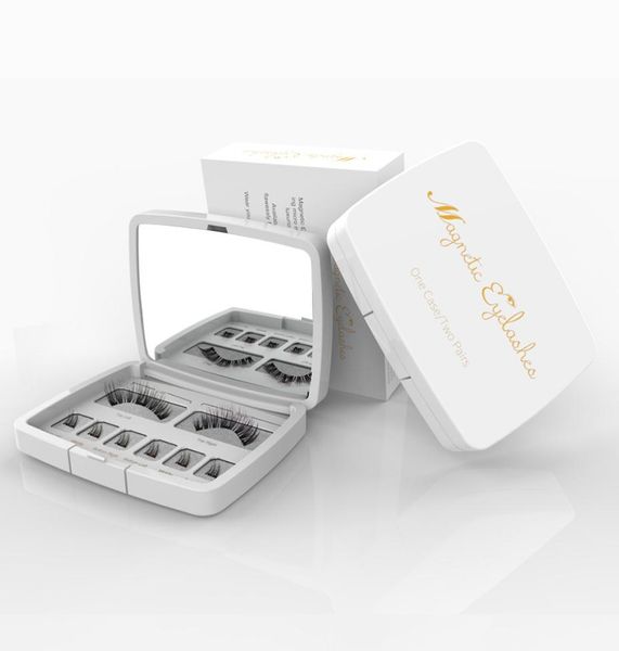 

genailish 8pcs 3d magnetic eyelashes mink lash full strip lashes false eyelash with tweezers double magnet fake lash sctw6028509985