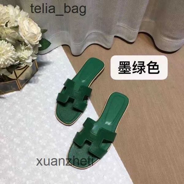 

women's oran 2023 slippers shoes slipper designer summer bear baida sandal hers color matching leatflat sandals for tourism litchi patt