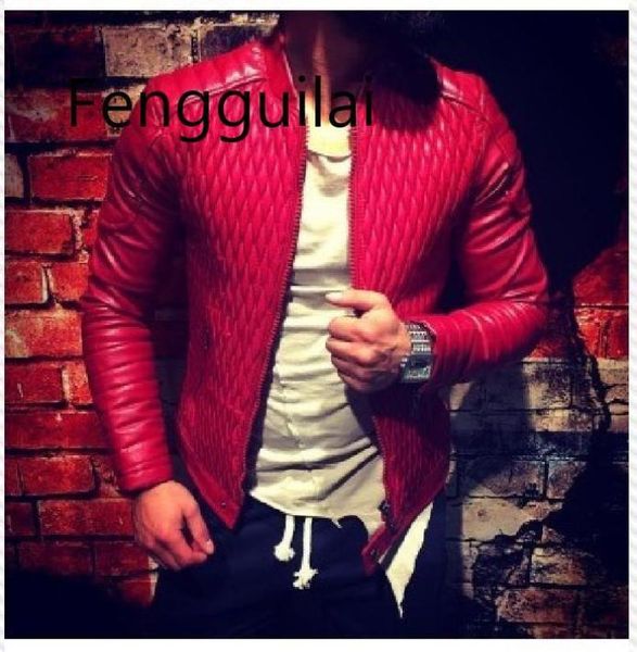 

fashion men leather jacket spring autumn casual pu coat mens motorcycle leather jacket new male solid color slim outerwear s3xl4075226, Black