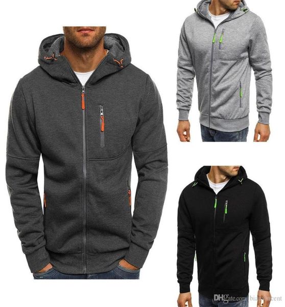 

mens hoodies sweatshirts jacket for man s reflective long sleeve coats fleece hoodie fashion solid hoody coat jackets5888384, Black