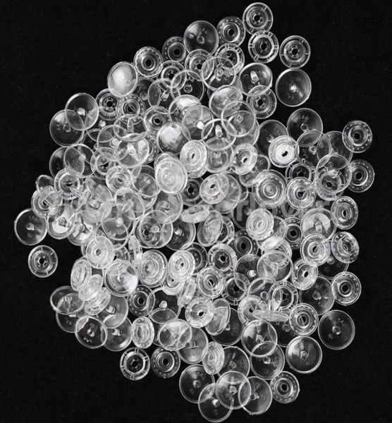

200 sets clear resin snap buttons plastic snaps fasteners press studs size t5 caps81221484913340, Black