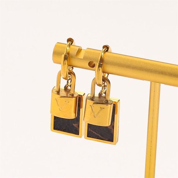 

luxury brand designer letter steels seal pendant necklaces bangle stud earrings fashion mens womens stainless steel pendants earri299l, Silver