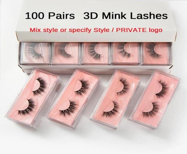 

203050100pcs eyelashes whole mink eyelashes whole lashes in bulk mink lashes natural false bulk makeup1854150