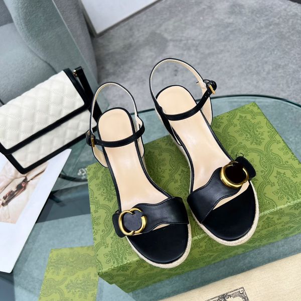 

fashion designer women shoes heels sandals fashion beach thick bottom dress shoe alphabet lady sandal leather high heel lides by 1978 s416 0, Black