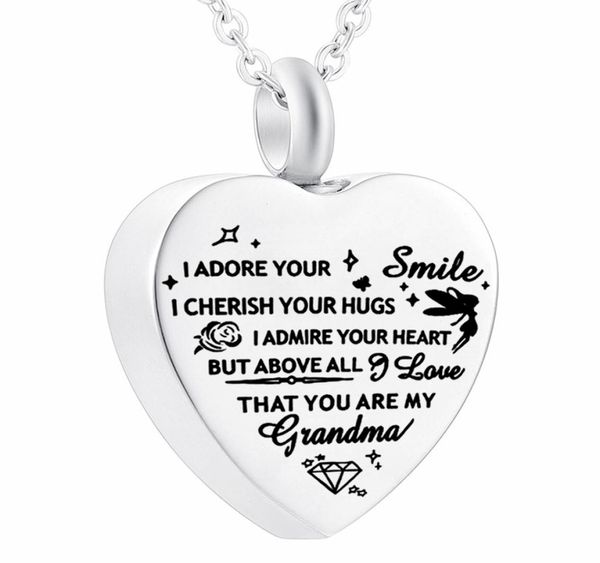 

personalized engraved stainless steel heart cremation urn necklaces for ashes memorial pendant keepsake cremation jewelry i love 6155065, Silver