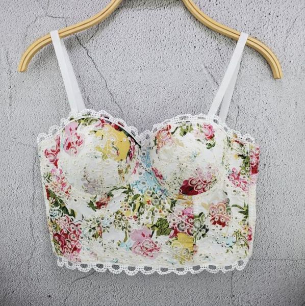 

bustiers gothic flower print lace corset overbust corsets women goth steampunk crop 3030456, Black;white
