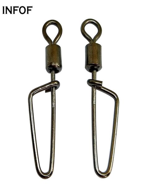 

infof brand 500pcslot f20012 fishing swivels swing coastlock snap fishhooks bass fishing tackle connector pesca emerillon peche w7495108