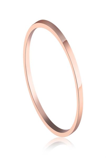 

15mm rose gold tiny simple skinny rings in stainless steel02690387, Silver