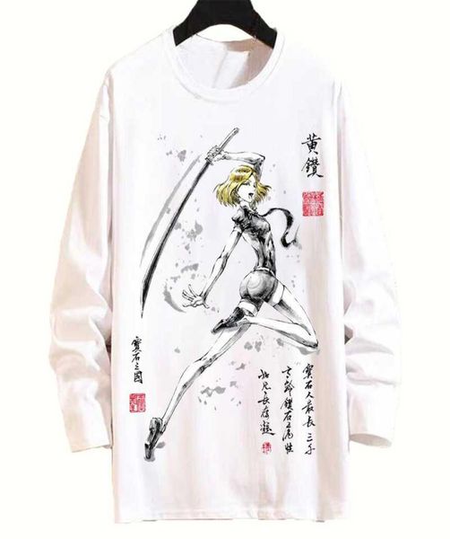 

men039s tshirts houseki no kuni phosphophyllite crewneck men women tshirt long sleeve tee harajuku streetwear anime cloth7817997, White;black