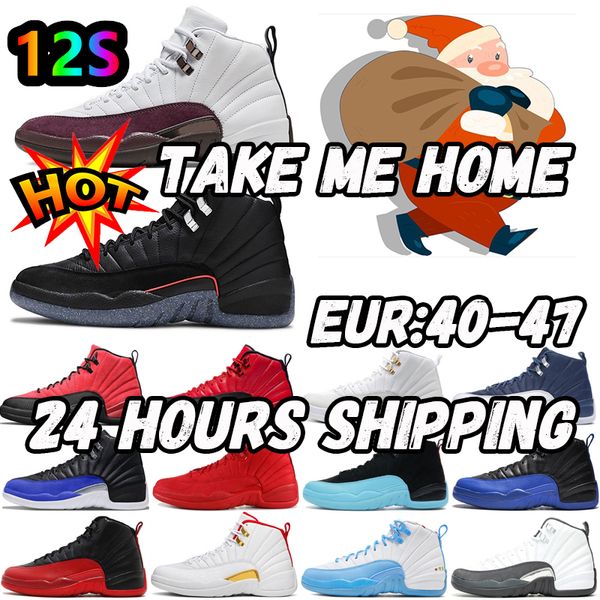 

jumpman 12 men basketball shoes running shoes 12s stealth muslin hyper royal playoffs university gold mens trainers sports sneakers eur40-47