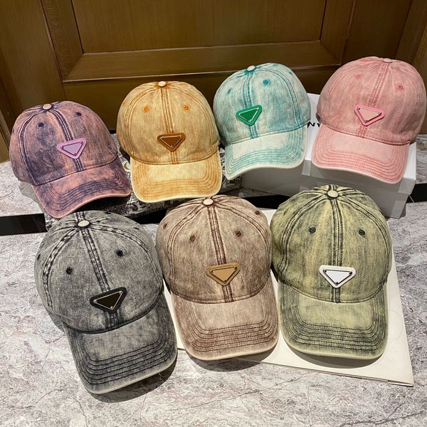 

washed hats women tide brand mixed colors to make old baseball caps in spring and summer korean version of joker couple street cap men., Blue;gray