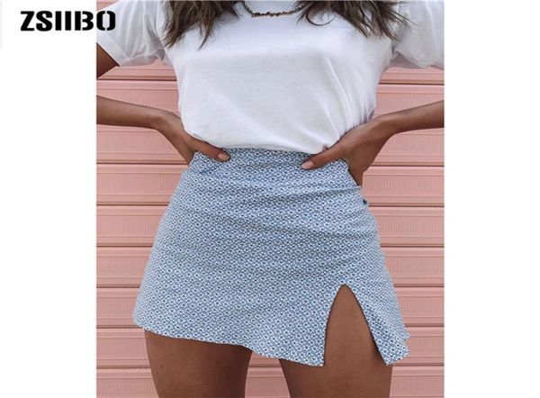 

summer woman skirts floral fit ladies mini women split shorts high waist elegant women039s skirt9721064, Black