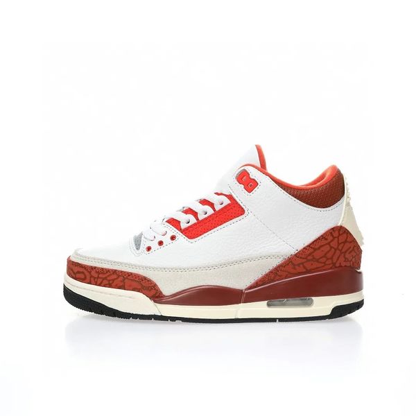

white cement red jumpman 3 basketball shoes man/woman sport sneaker with original box fast delivery