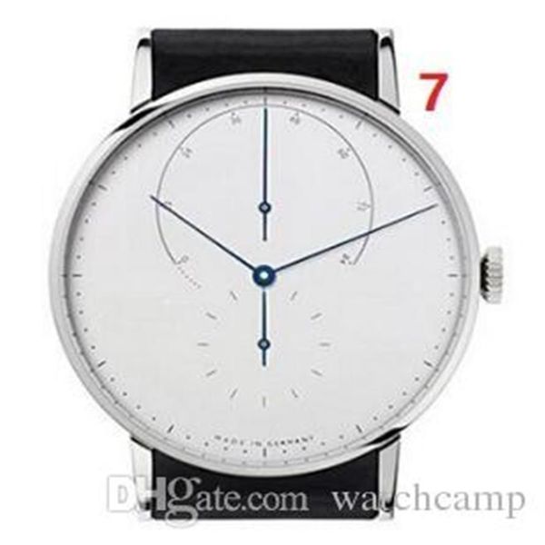 

2019 luxury nomos men quartz casual watch sports watch men brand watches male leather clock small dials work relogio masculino243l, Slivery;brown