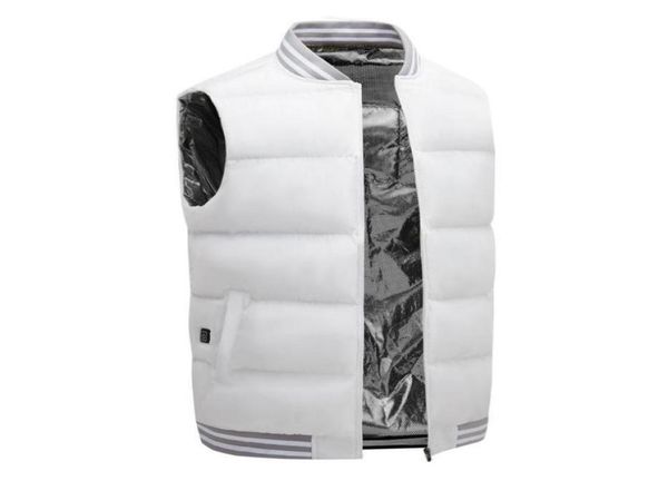

wenyujh women usb heated vest men winter warm body clothes thermal vest snowy day charging intelligent outdoor work jacket5532469, Black;white
