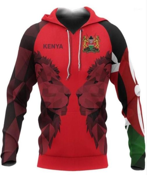 

kenya hoodie double lion 3d print hoodies pullover clothing sweatshirt novelty streetwear mens hooded long sleeve hiphop170025722840470, Black